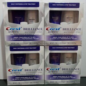 4 Crest 3D White Brilliance 2 Step Kit each, Crest 3D White Toothpaste